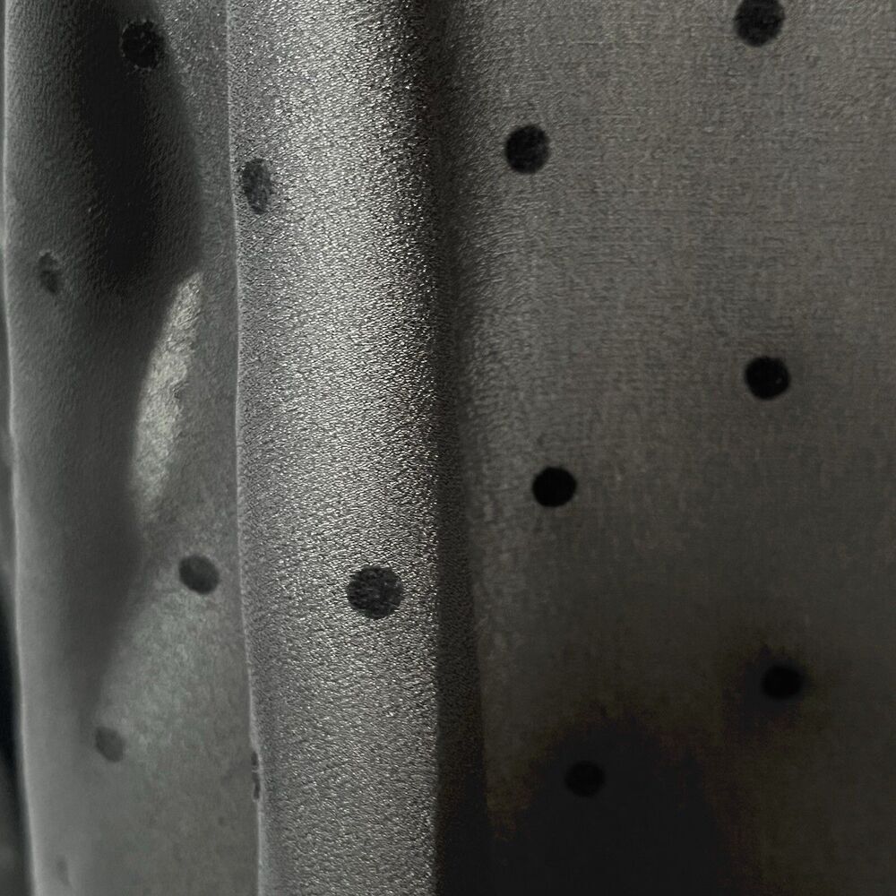 DR2 Sheer Women’s Black Long Sleeved Polka Dot Blouse Size S - Picture 6 of 7